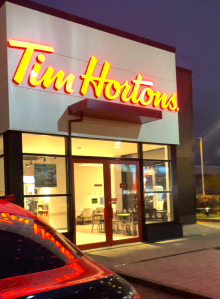 Outside of Tim Hortons 